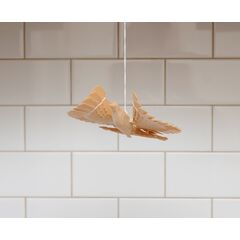 Птица счастья деревянная маленькая плоская 15 см. Щепная птица, фото 