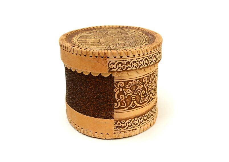 Батонница из бересты "Медведи". Шкатулка из бересты, фото , изображение 4