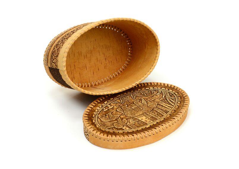 Батонница из бересты "Медведи". Шкатулка из бересты, фото , изображение 6