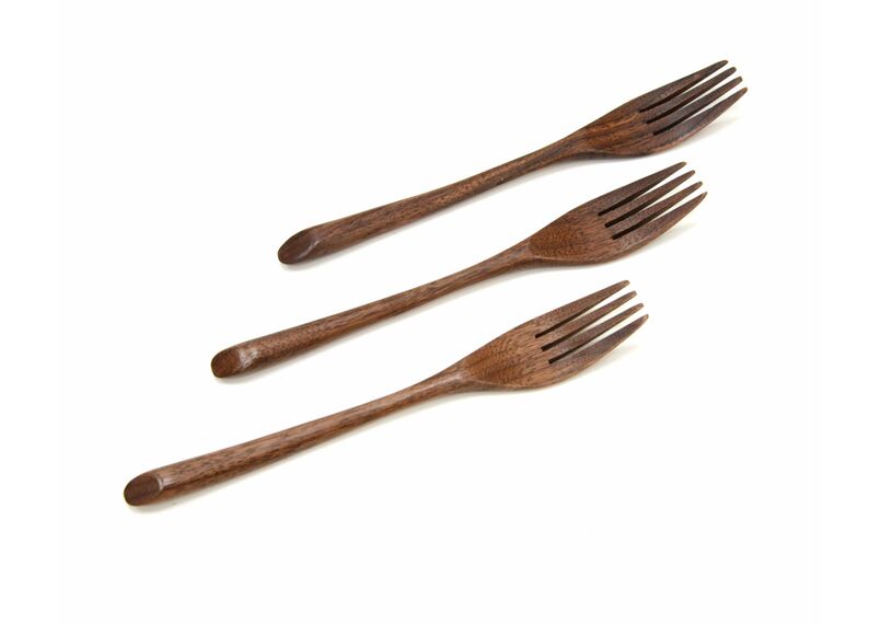 Вилка деревянная 20 см, фото , изображение 5