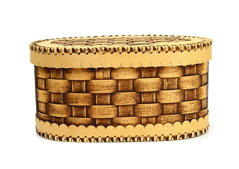 Хлебница овальная плетеная на 1 булку. Шкатулка большая, фото , изображение 3