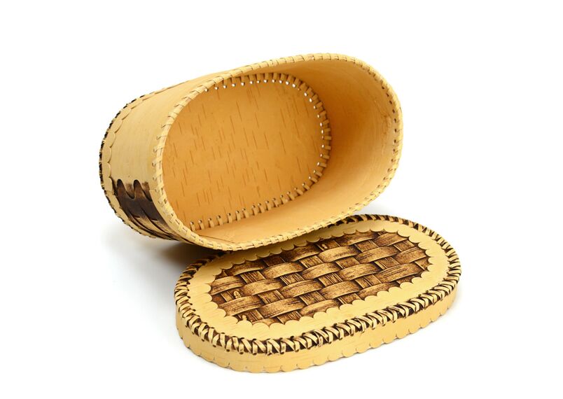 Хлебница овальная плетеная на 1 булку. Шкатулка большая, фото , изображение 6