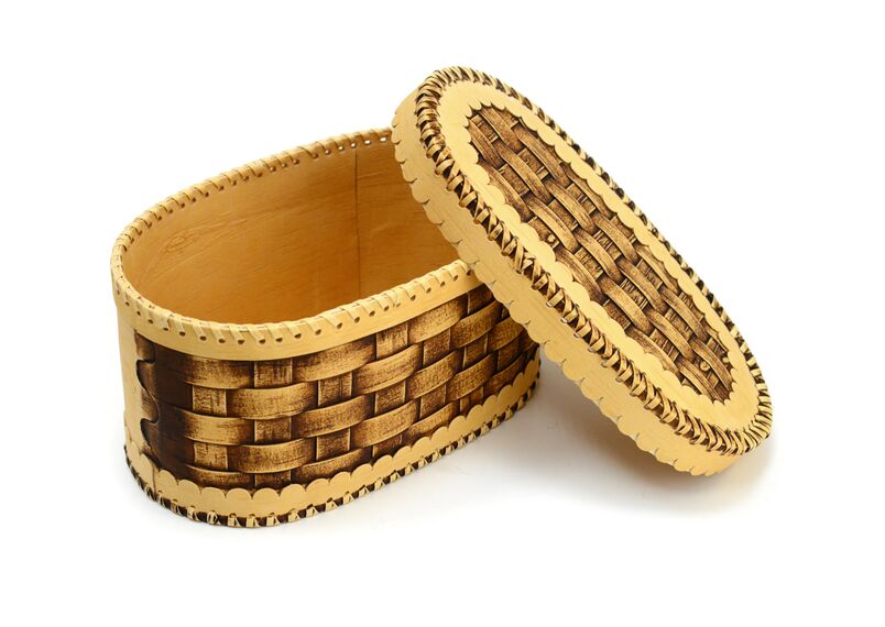 Хлебница овальная плетеная на 1 булку. Шкатулка большая, фото , изображение 5