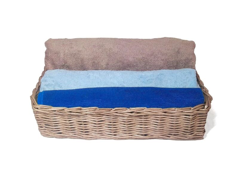 Короб прямоугольный плетеный из бумажной лозы. Корзина из лозы, фото , изображение 5