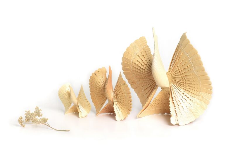 Птица счастья из дерева большая 25 см. Щепная птица, фото , изображение 9