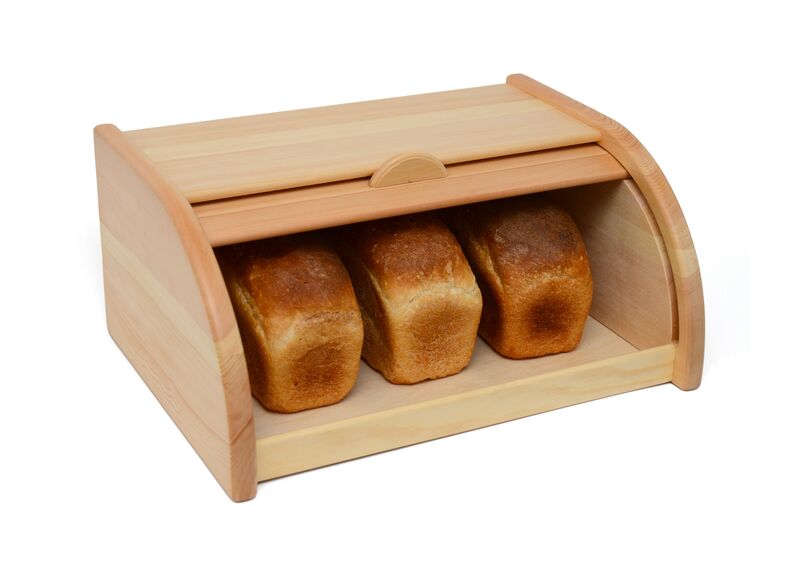 Хлебница деревянная из кедра большая с покрытием лаком, фото , изображение 11