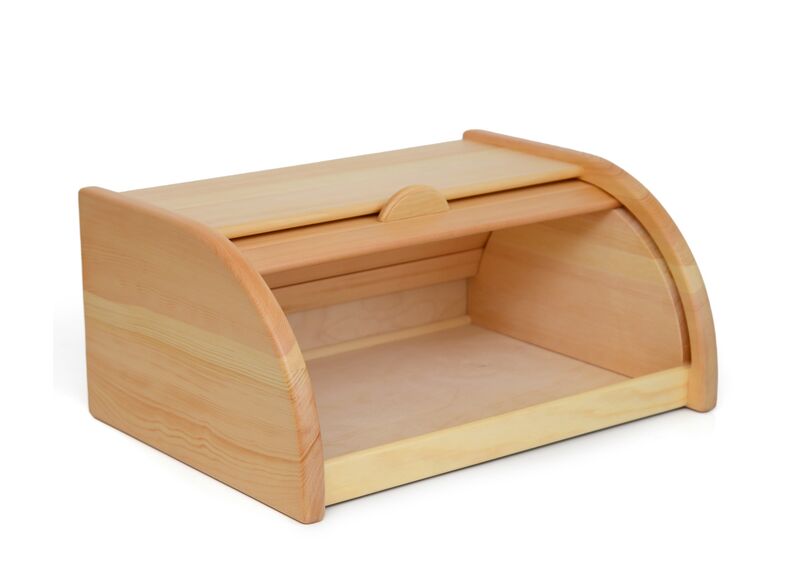 Хлебница деревянная из кедра большая с покрытием лаком, фото , изображение 6