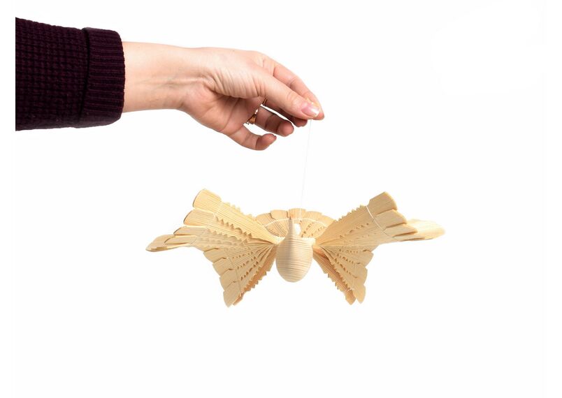 Птица счастья из дерева большая 25 см. Щепная птица, фото , изображение 5