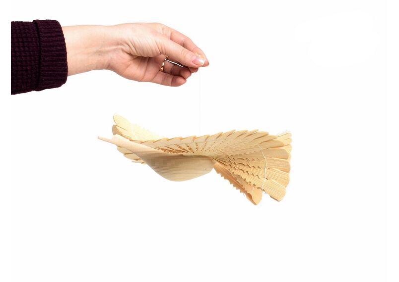 Птица счастья из дерева большая 25 см. Щепная птица, фото , изображение 7