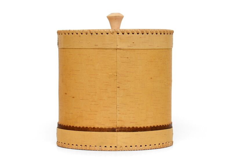 Туес из бересты овальный большой "Лилии" 3,5 л, фото , изображение 5