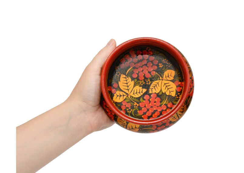 Чашка деревянная хохлома D12 H7, фото , изображение 5