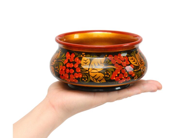 Чашка деревянная хохлома D12 H7, фото , изображение 6