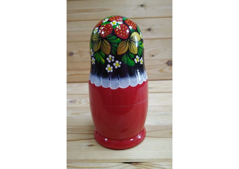 Матрешка деревянная большая "Клубничка" 5 кукол №103304, фото , изображение 4