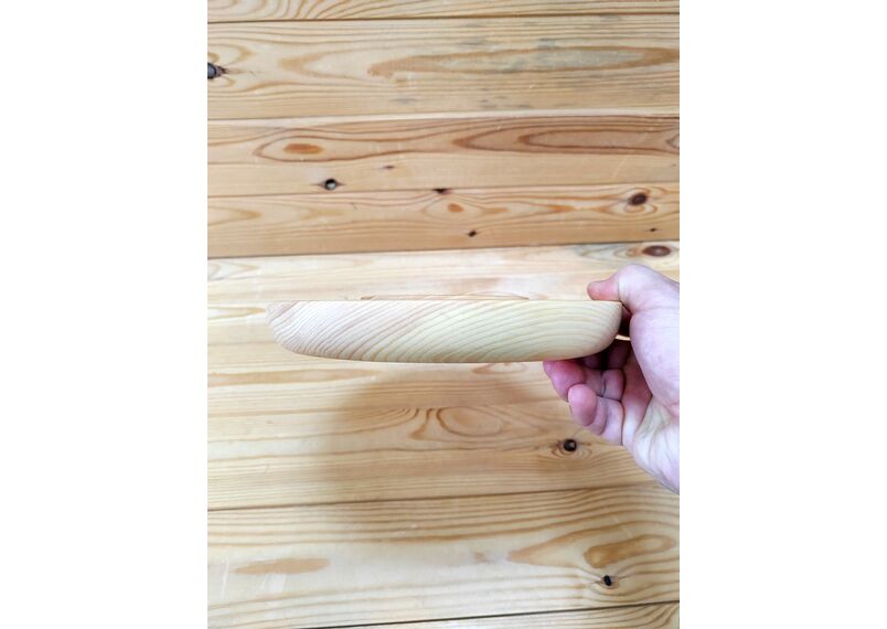 Менажница, конфетница деревянная из кедра маленькая D20 H2,7, фото , изображение 3