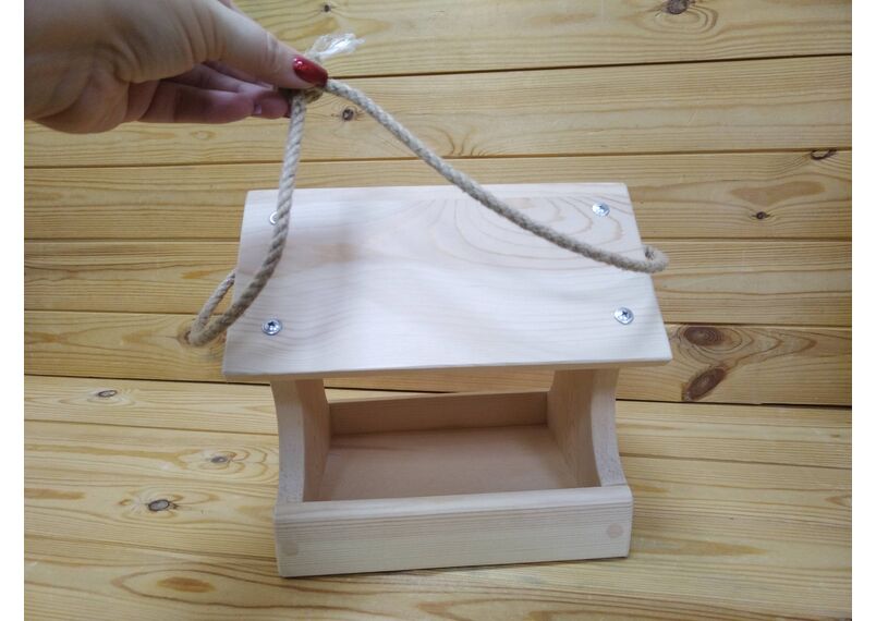 Деревянная кормушка для птиц, фото , изображение 5