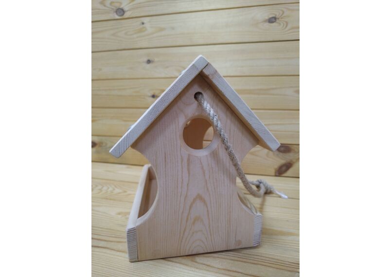 Деревянная кормушка для птиц, фото , изображение 4