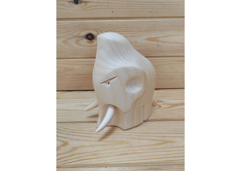 Статуэтка деревянная из кедра большая "Мамонт", фото , изображение 3