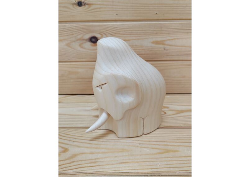 Статуэтка деревянная из кедра большая "Мамонт", фото , изображение 4