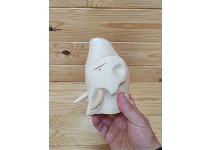 Статуэтка деревянная из кедра большая "Мамонт", фото , изображение 5