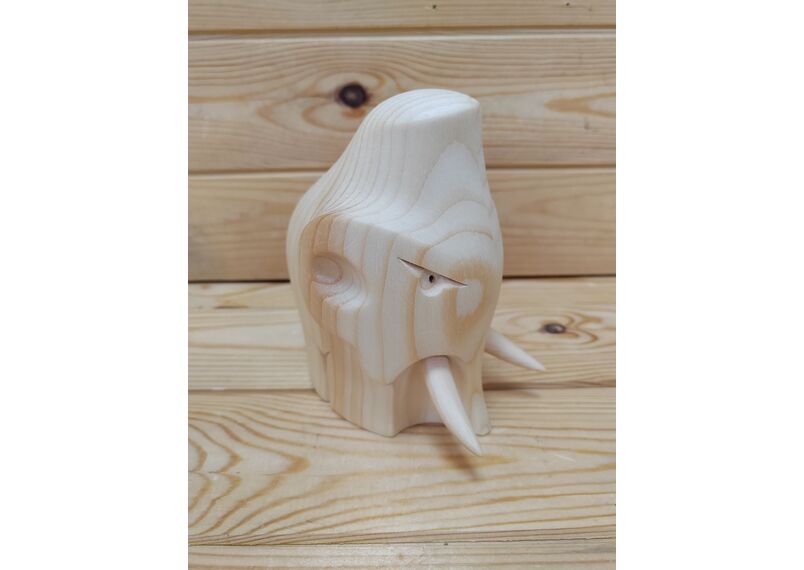 Статуэтка деревянная из кедра большая "Мамонт", фото , изображение 7