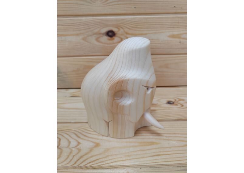 Статуэтка деревянная из кедра большая "Мамонт", фото , изображение 8