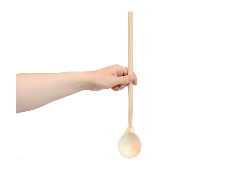 Ложка из дерева с длинной ручкой L40, фото , изображение 3