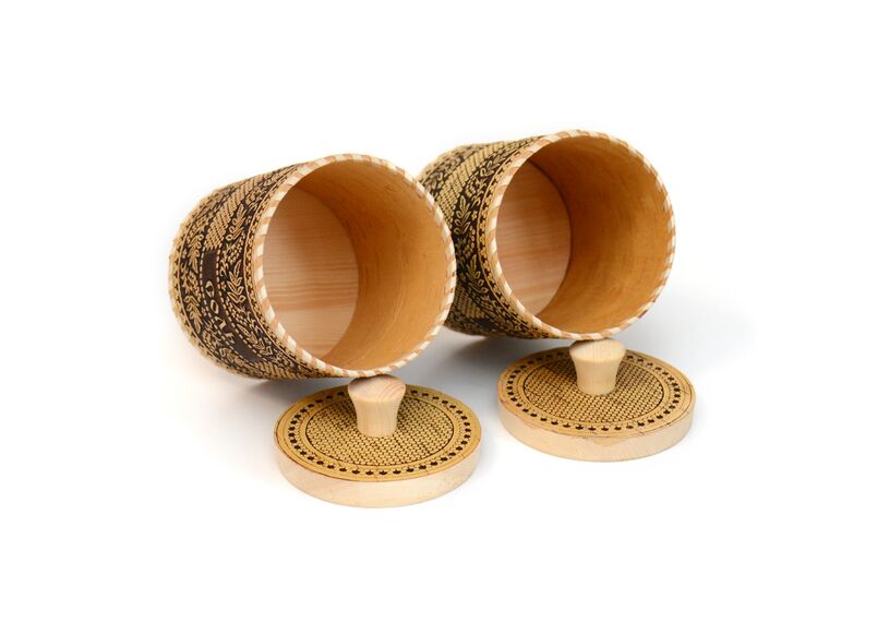 Набор из 2-х туесов рябина Соль + Сахар, фото , изображение 5