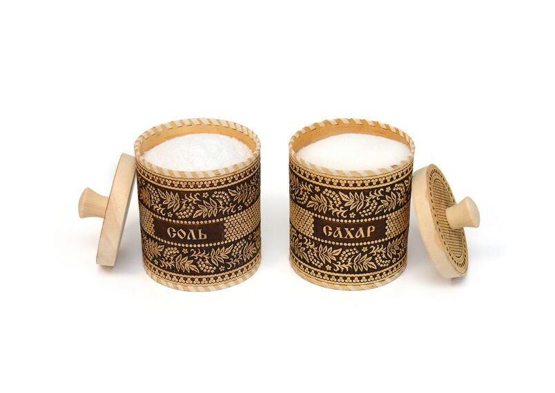 Набор из 2-х туесов рябина Соль + Сахар, фото , изображение 6
