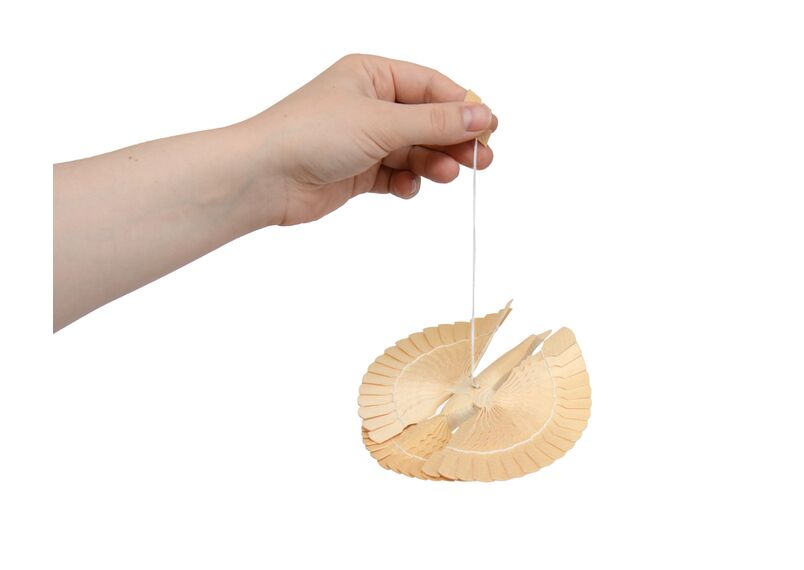 Птица счастья деревянная маленькая плоская 15 см. Щепная птица, фото , изображение 5