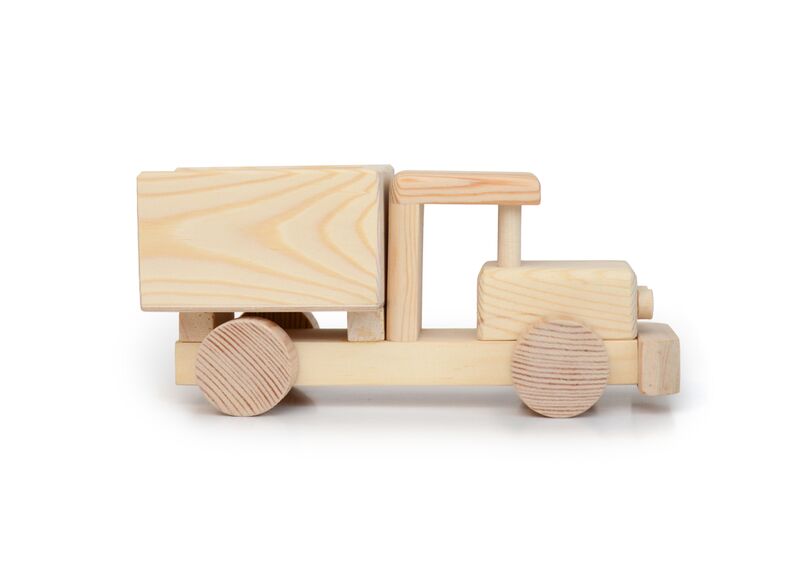 Машинка деревянная с кузовом, игрушка грузовик, фото , изображение 4