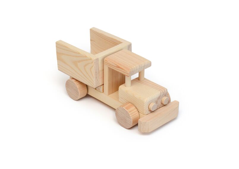 Машинка деревянная с кузовом, игрушка грузовик, фото , изображение 6