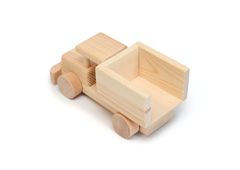 Машинка деревянная с кузовом, игрушка грузовик, фото , изображение 8