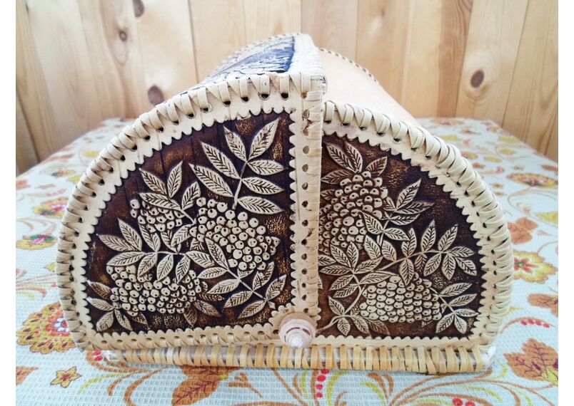 Хлебница из бересты "Совушка", фото , изображение 4