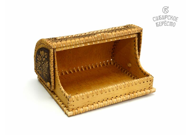 Хлебница маленькая из бересты "Белочки", фото , изображение 4