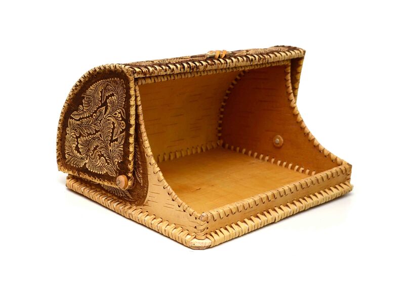 Хлебница из бересты "У самовара", фото , изображение 3