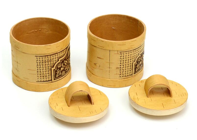 Набор из 2-х туесов соль-перец "Роза" D8 H8, фото , изображение 4