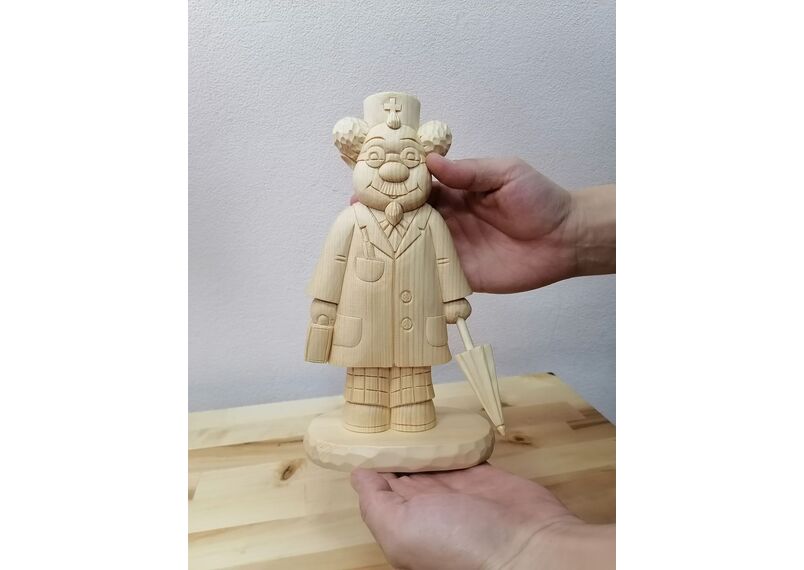 Статуэтка из кедра большая "Айболит", фото , изображение 5